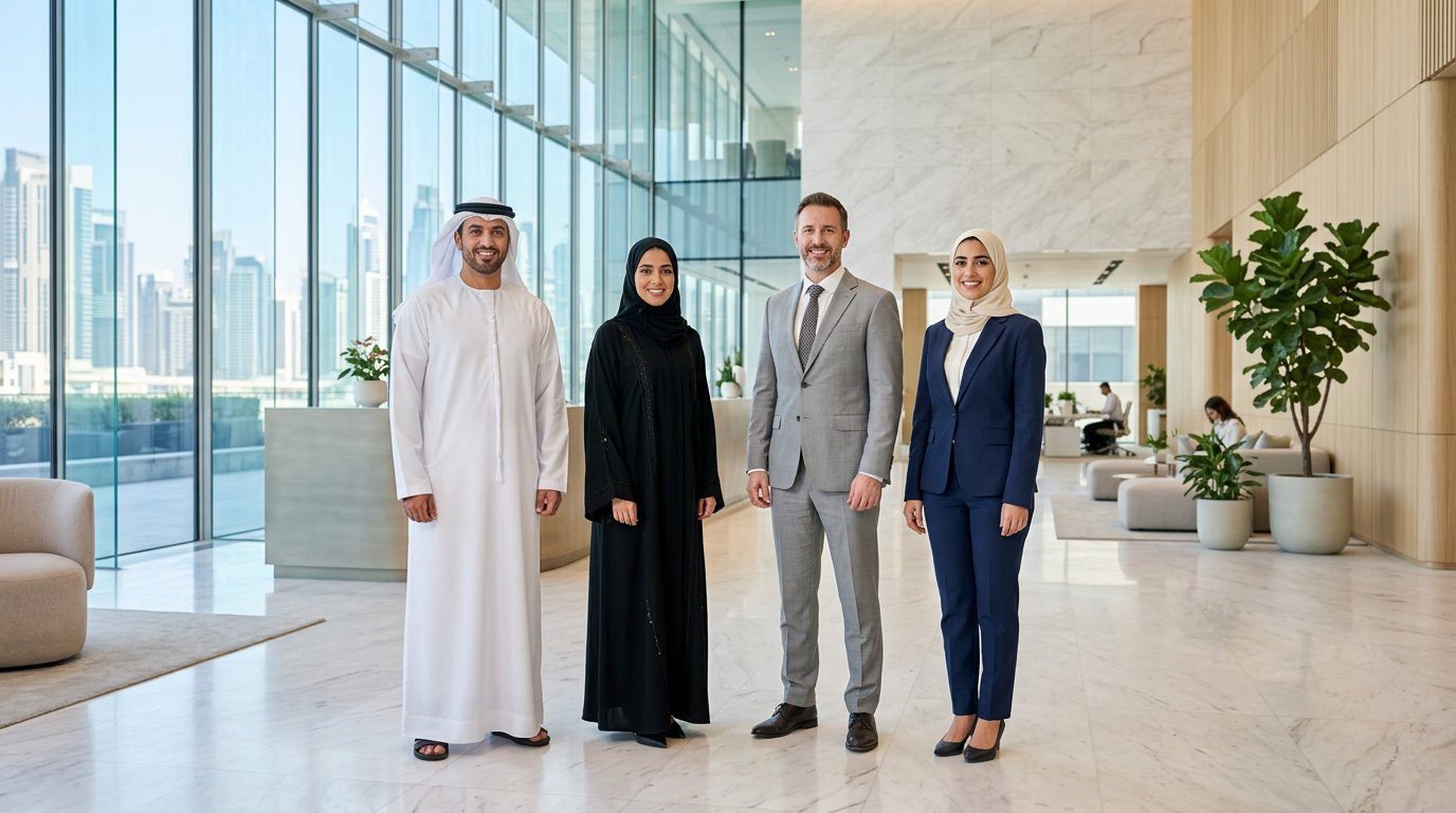 The Dar Al Naseem accounting and IT team in their Dubai office